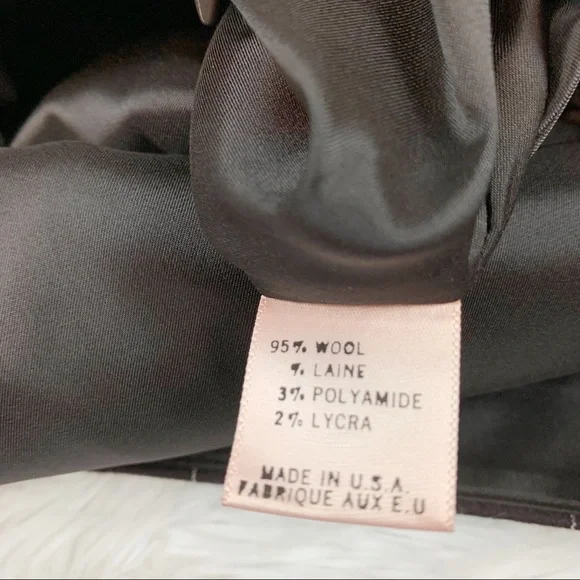 Theory Striped wool blend knee length pencil skirt in brown workwear - Picture 11 of 12